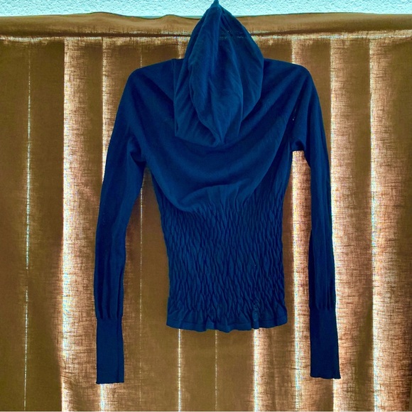 Dark Navy Blue Zip Hoodie size Medium - Picture 2 of 6